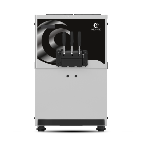 Bord-softicemaskine med 2 tappehaner.